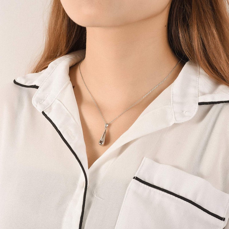 ACJNA 925 Sterling Silver Urn Pendant Necklace Teardrop Cremation Jewelry for Ashes Memorial Keepsake for Women - Image 5